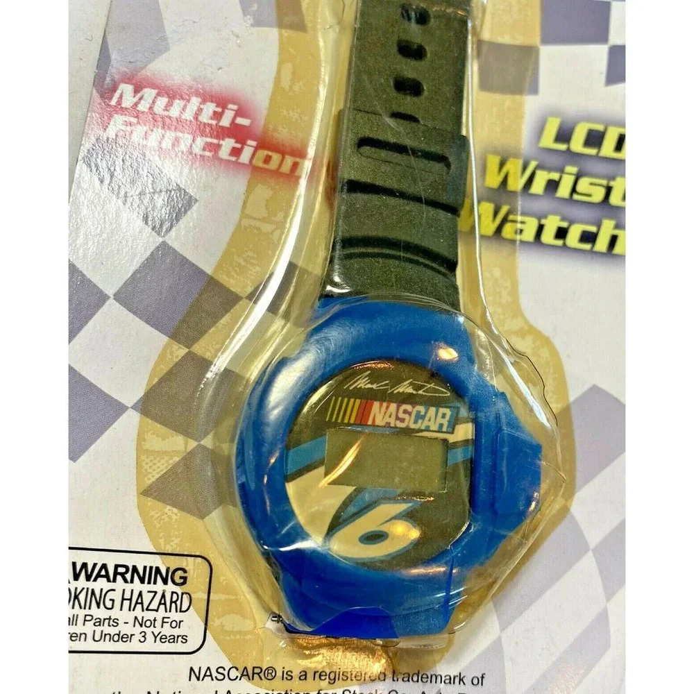 Vintage 90s NOS Mark Martin Nascar Watch Racing